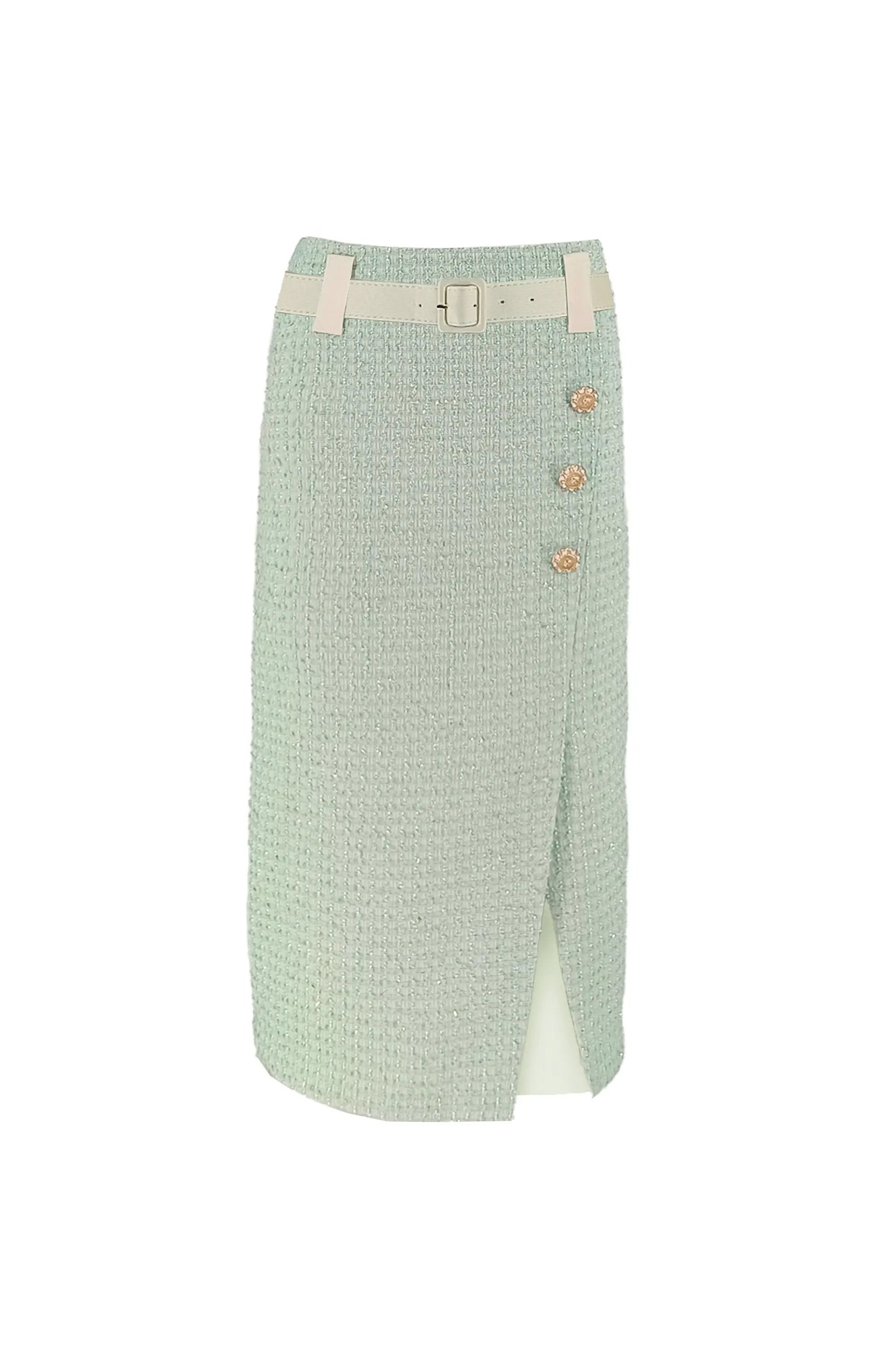 Women’s Spring Temperament High Fanny Pack Butt with Button Suit ULA